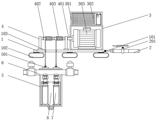 Water source detection device convenient for sampling and used for reservoir water source detection