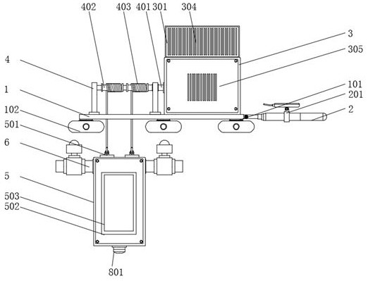 Water source detection device convenient for sampling and used for reservoir water source detection