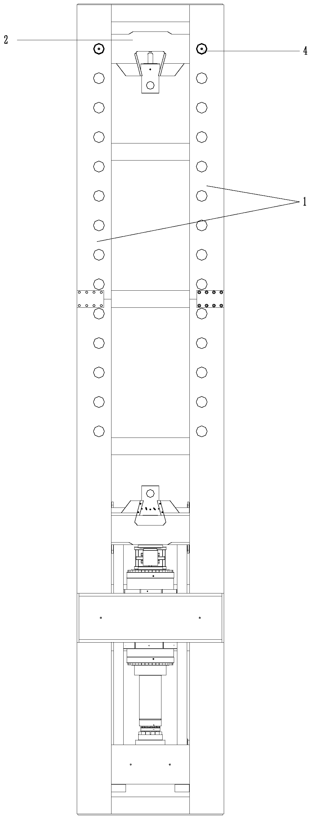 Rotary symmetric plug pin insertion mechanism and horizontal-type tension test machine
