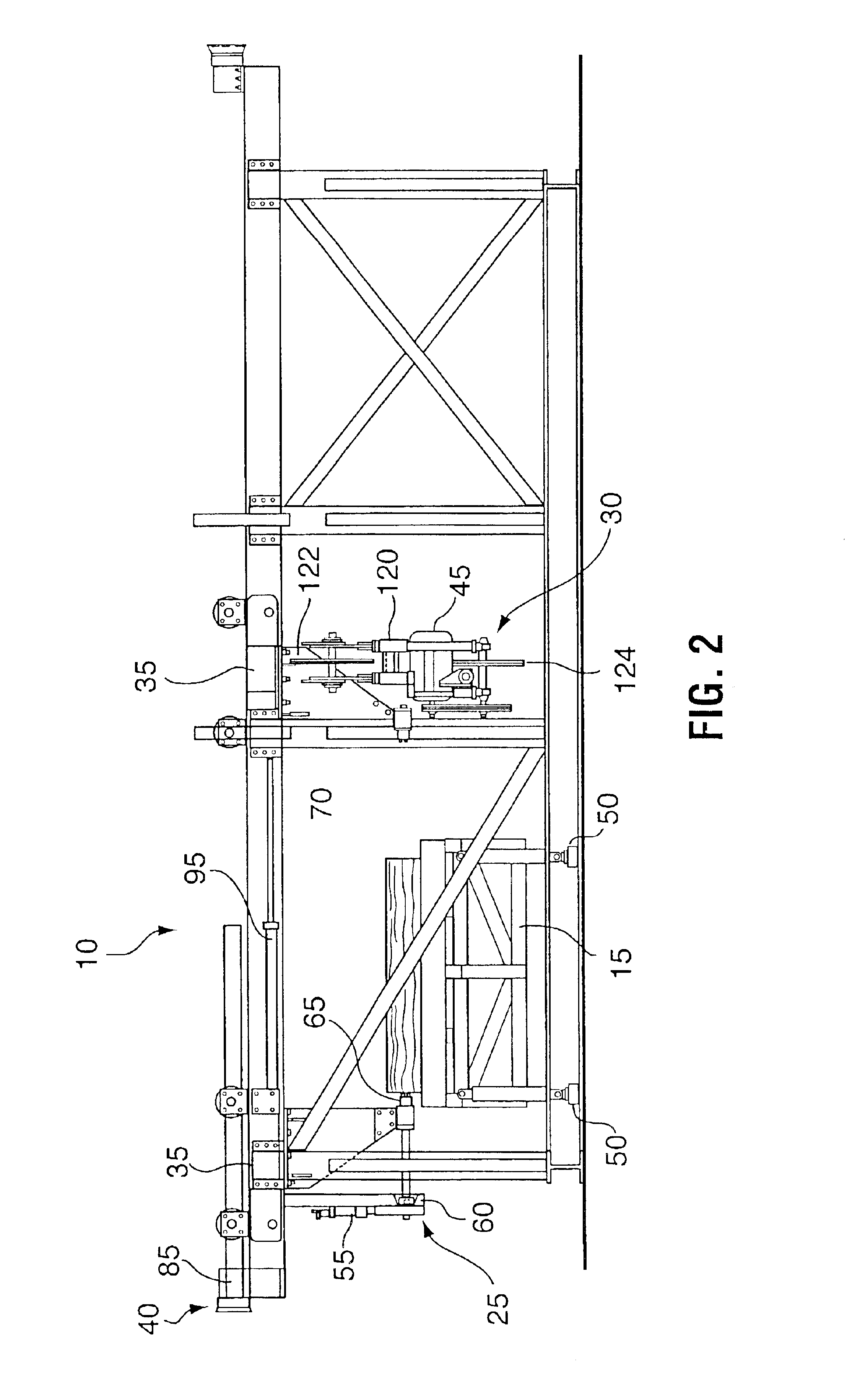 End-dogging head saw and method