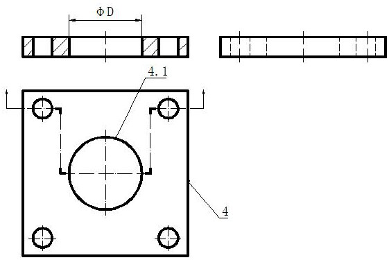 On-line detection device for non-contact measuring hole and use method thereof