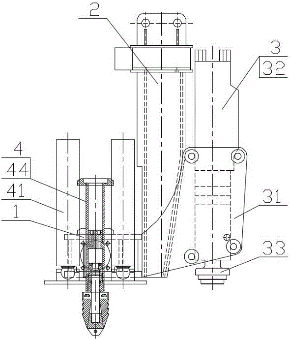 Hydraulic pile driving and extracting device of highway anti-collision guardrail