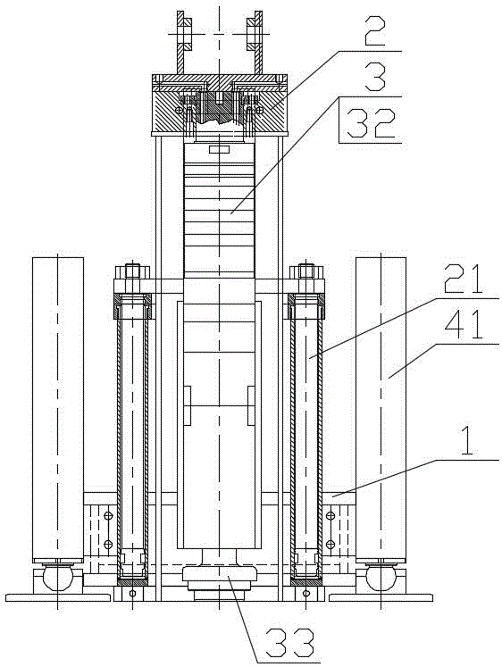 Hydraulic pile driving and extracting device of highway anti-collision guardrail