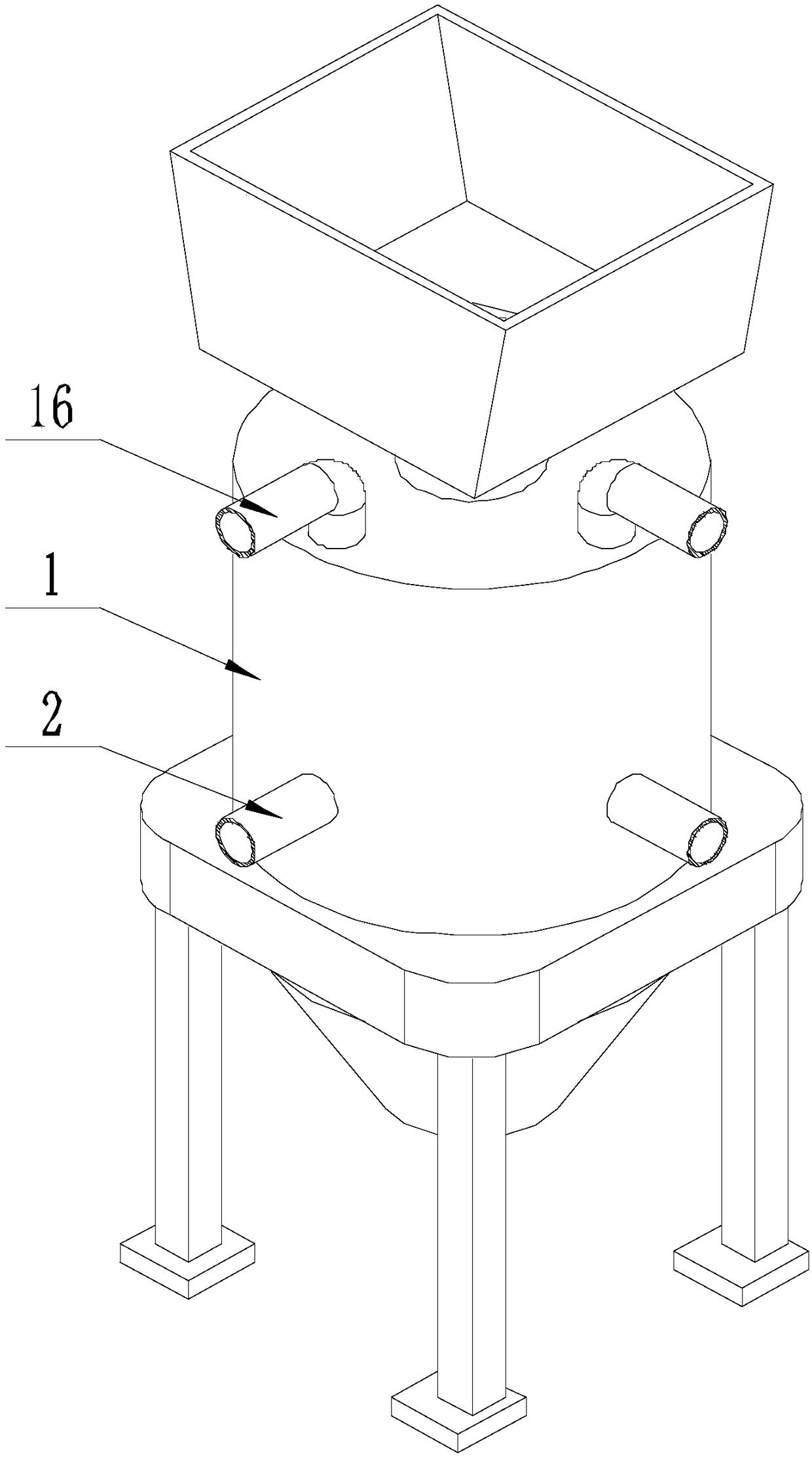 Drying equipment for metallic silicon microwave metallurgy