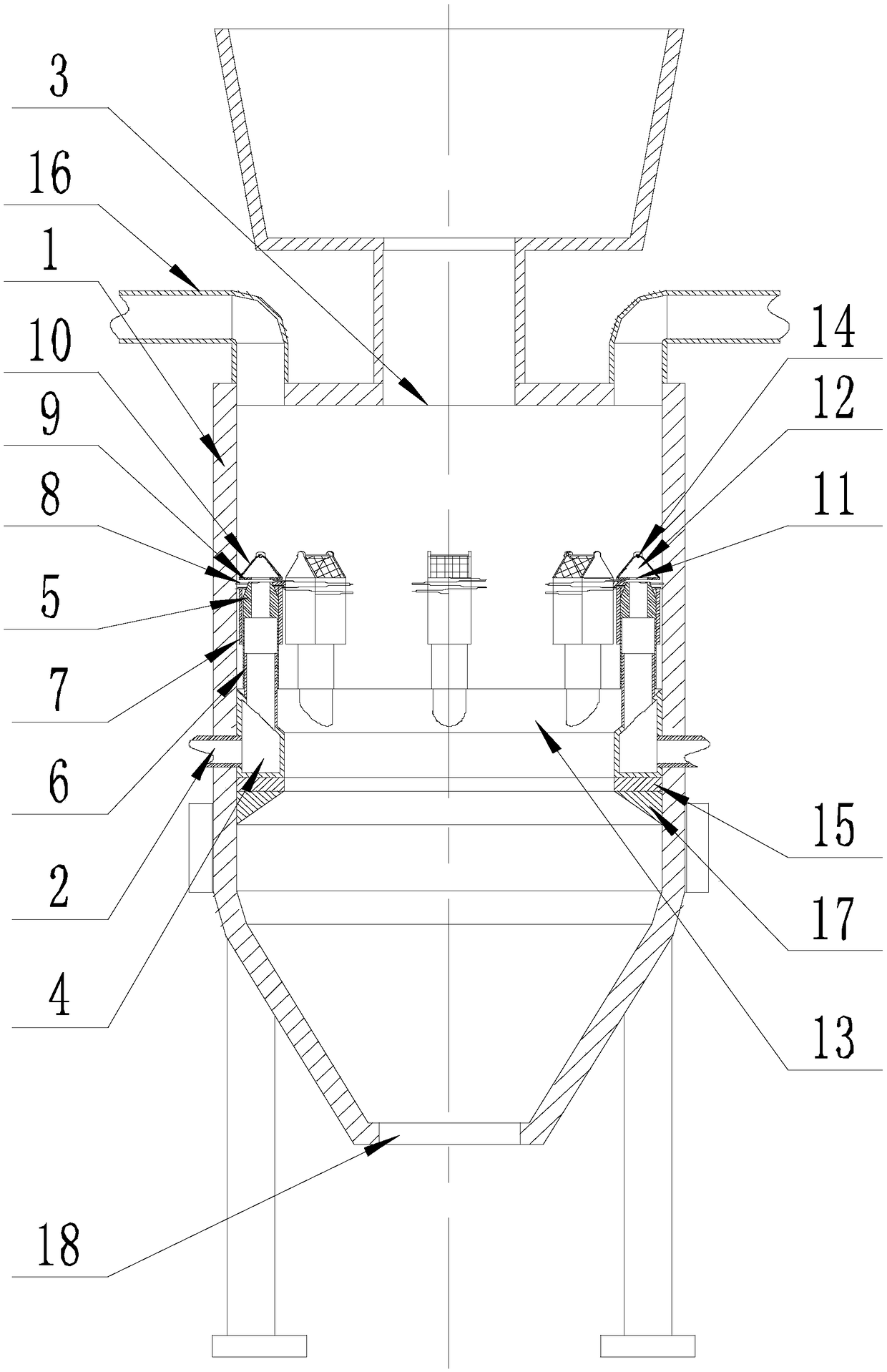 Drying equipment for metallic silicon microwave metallurgy