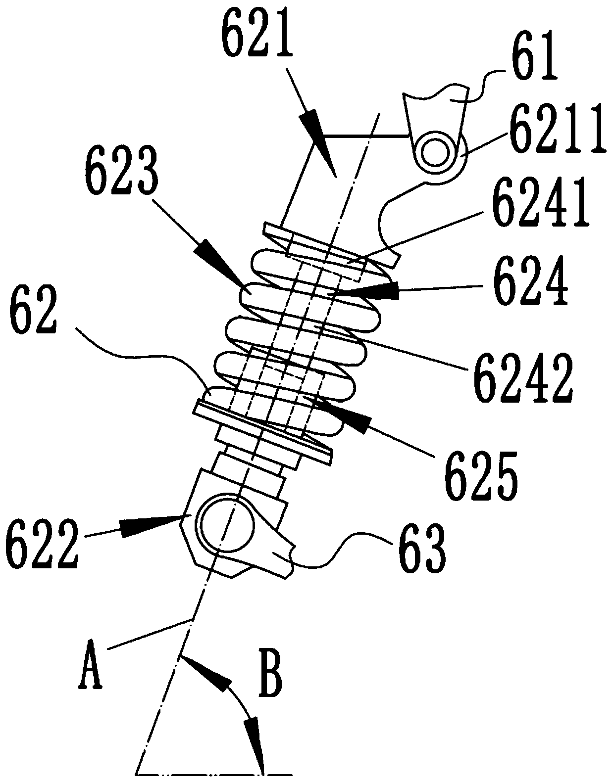 A cutting device for pillow packaging machine