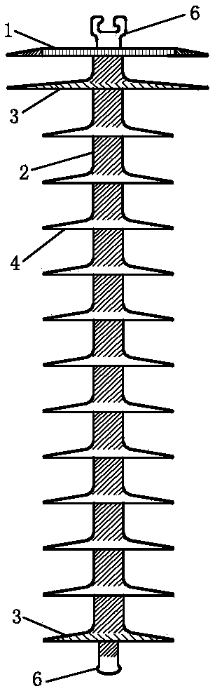 Anti-bird dung anti-bird pecking hard composite insulator