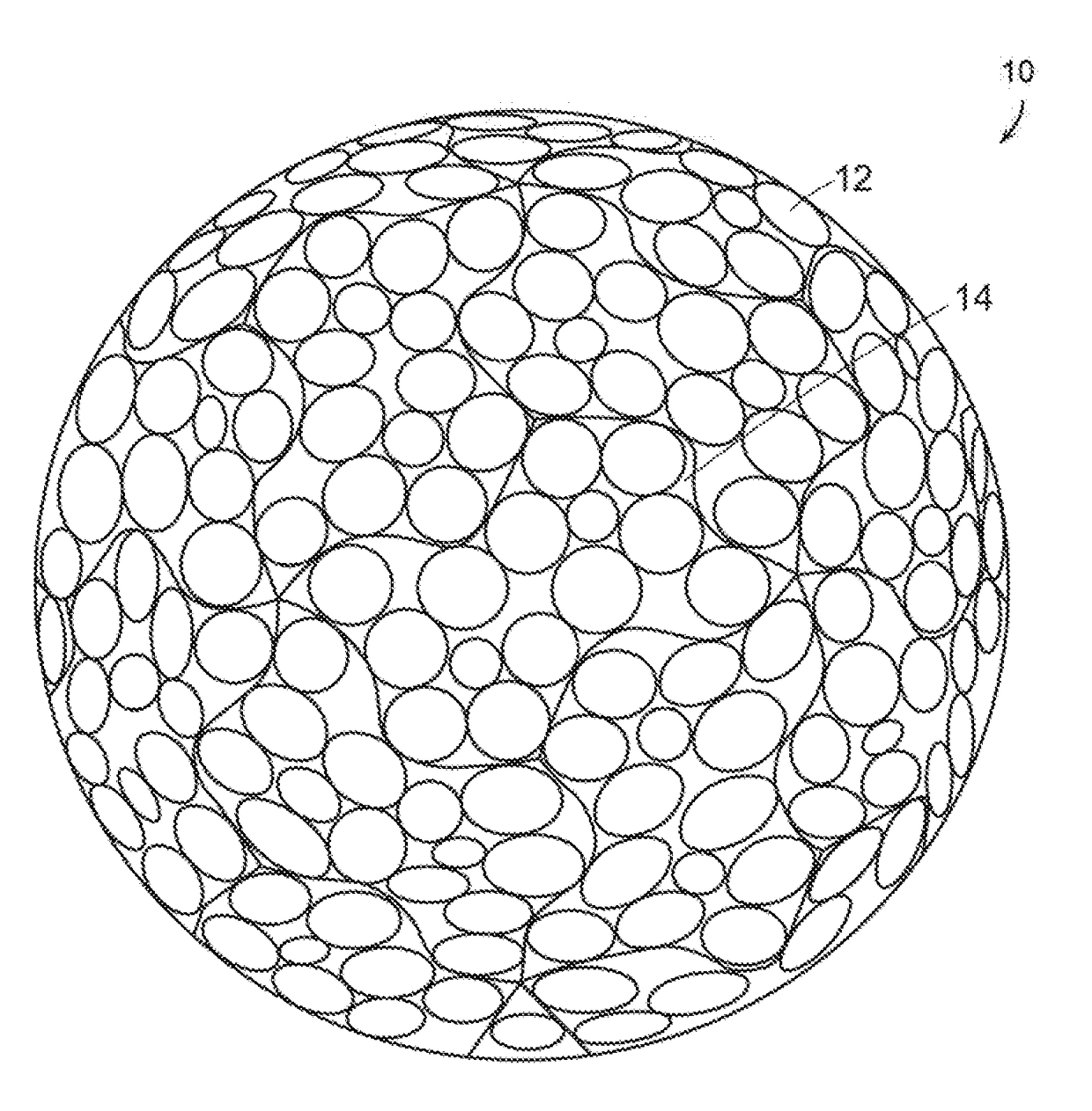 Dimple patterns for golf balls