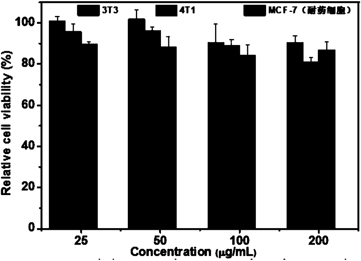 Carrier capable of inhibiting tumor multidrug resistance and preparation method thereof