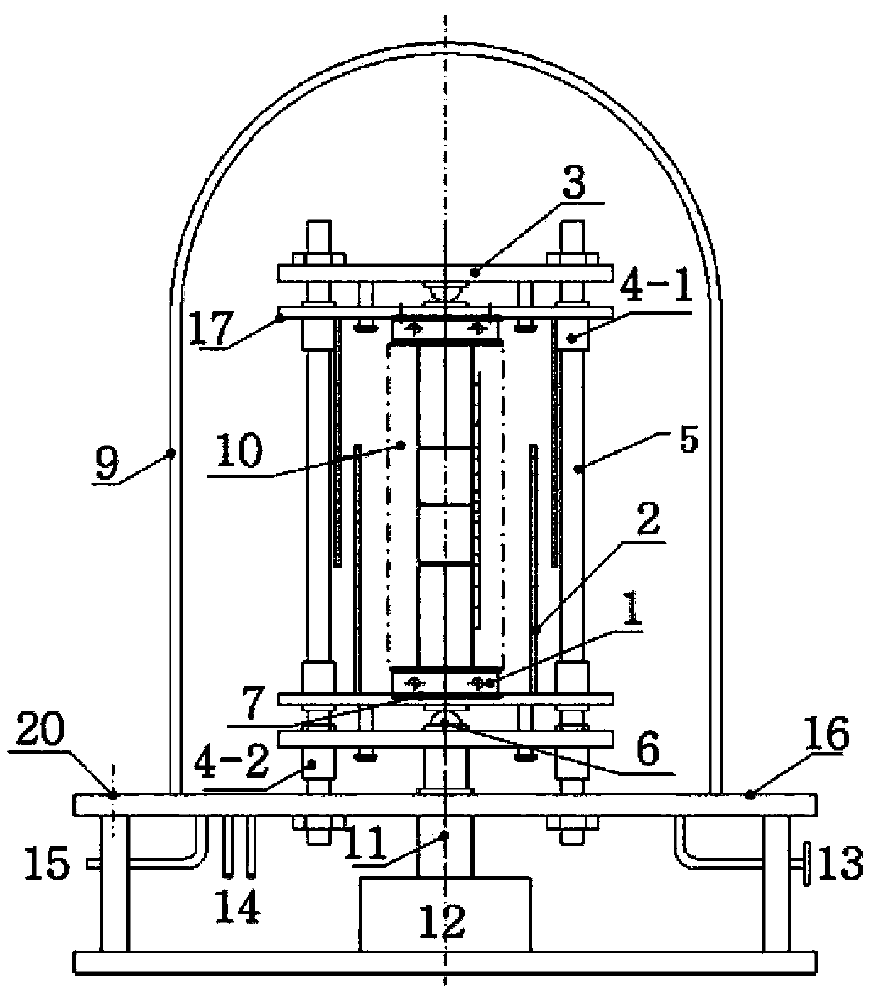 Up-and-down constant-temperature parameter identifying method for testing thermal interface material performance