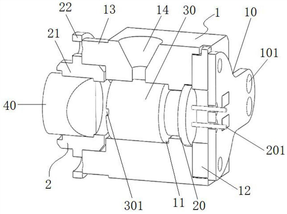 Laser device fixing device for outputting linear laser and laser device