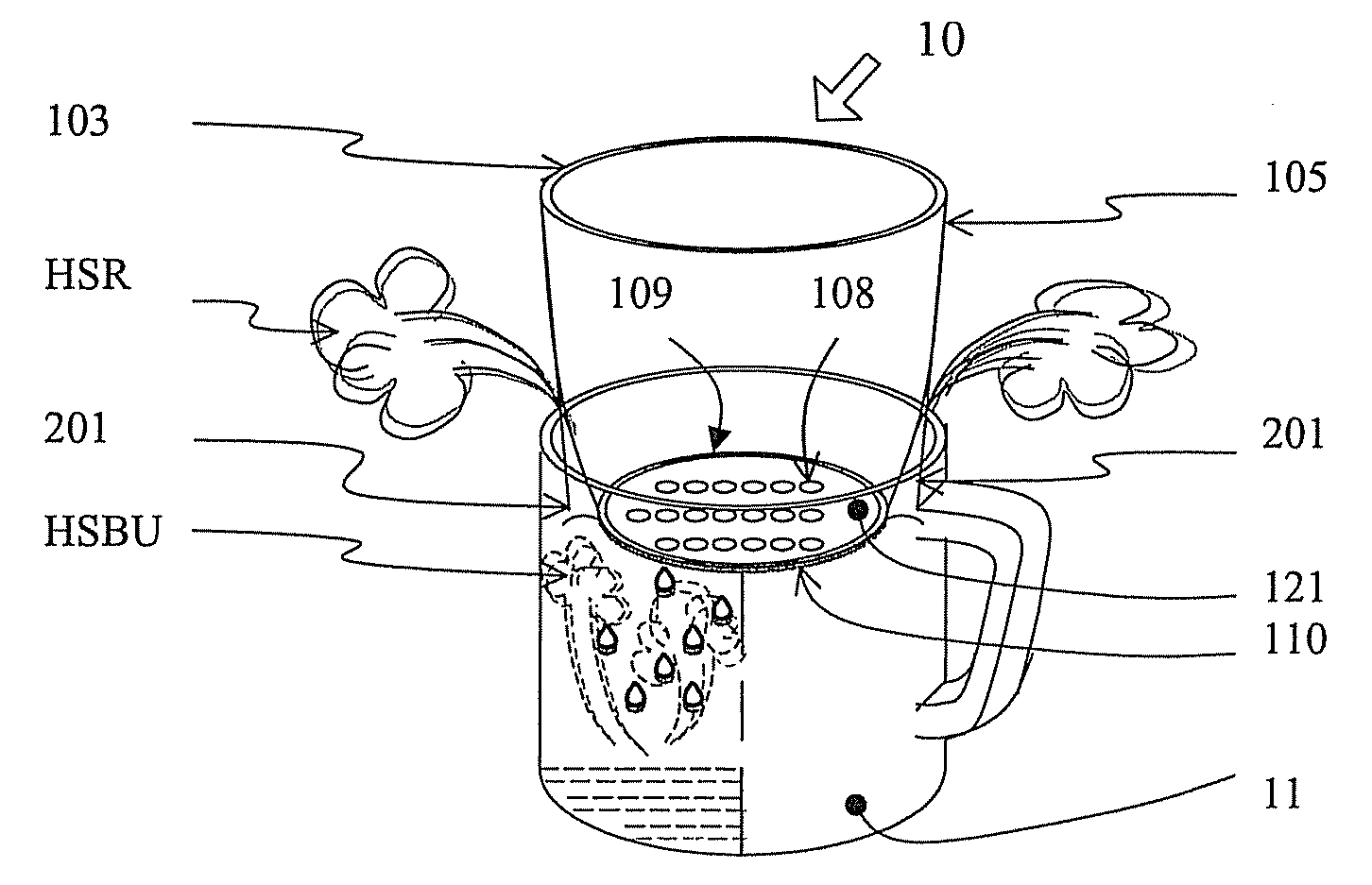 Instant extraction cup