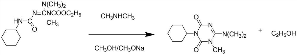 Production process for improving yield of hexazinone