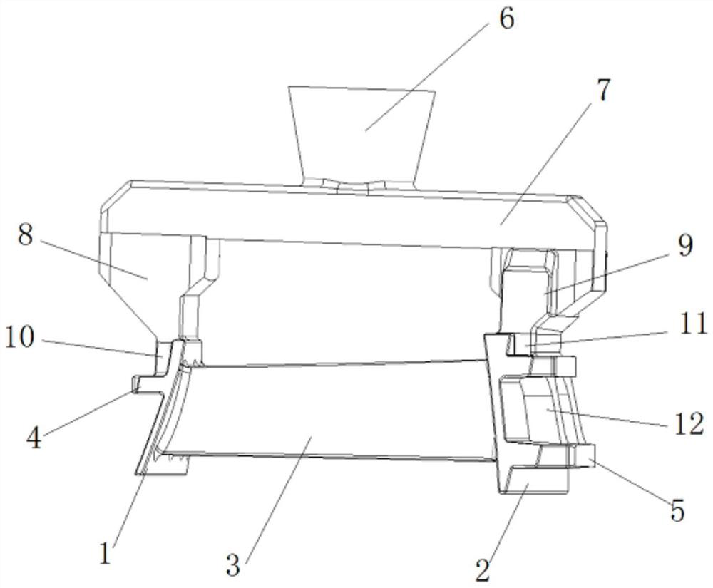 Concatemer solid blade pouring system and concatemer solid blade pouring method