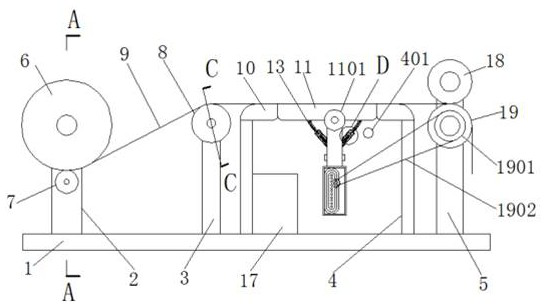 Cutting device convenient for garment processing and production