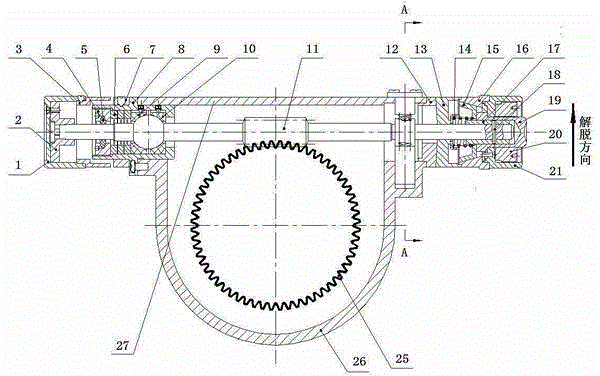 High-accuracy detachable worm gear drive mechanism