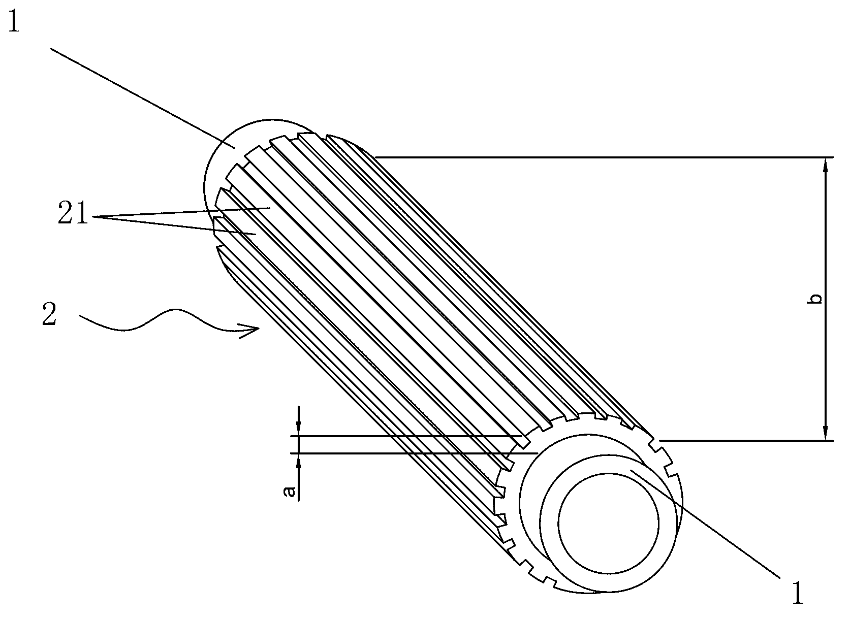 Wheat ear-grain stripping structure for harvester and harvester with same
