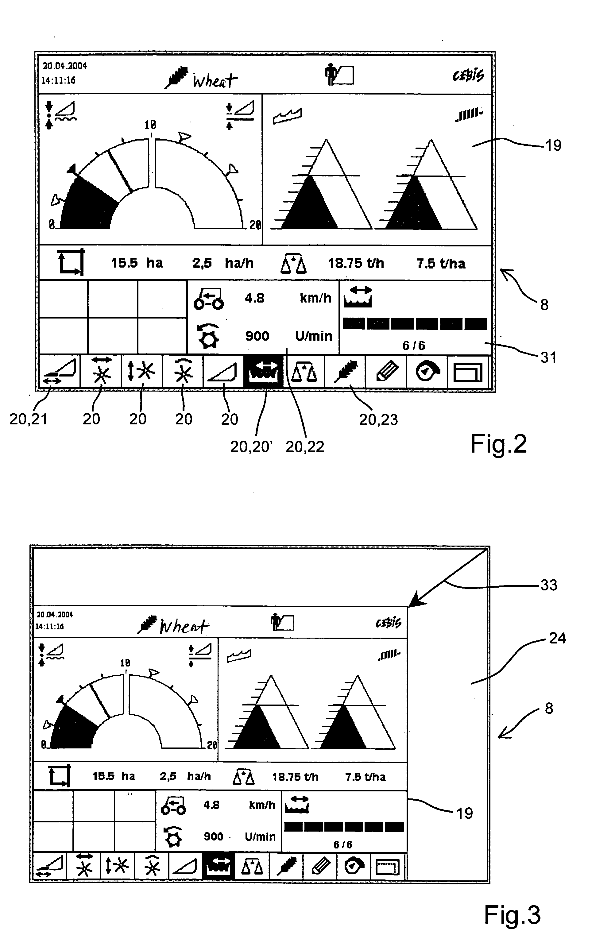 Scalable functionality windows in a display unit