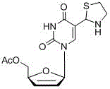 5-substituted pyrimidine nucleoside-tetrahydrothiazole hybrid with anti-HIV activity and preparation method thereof