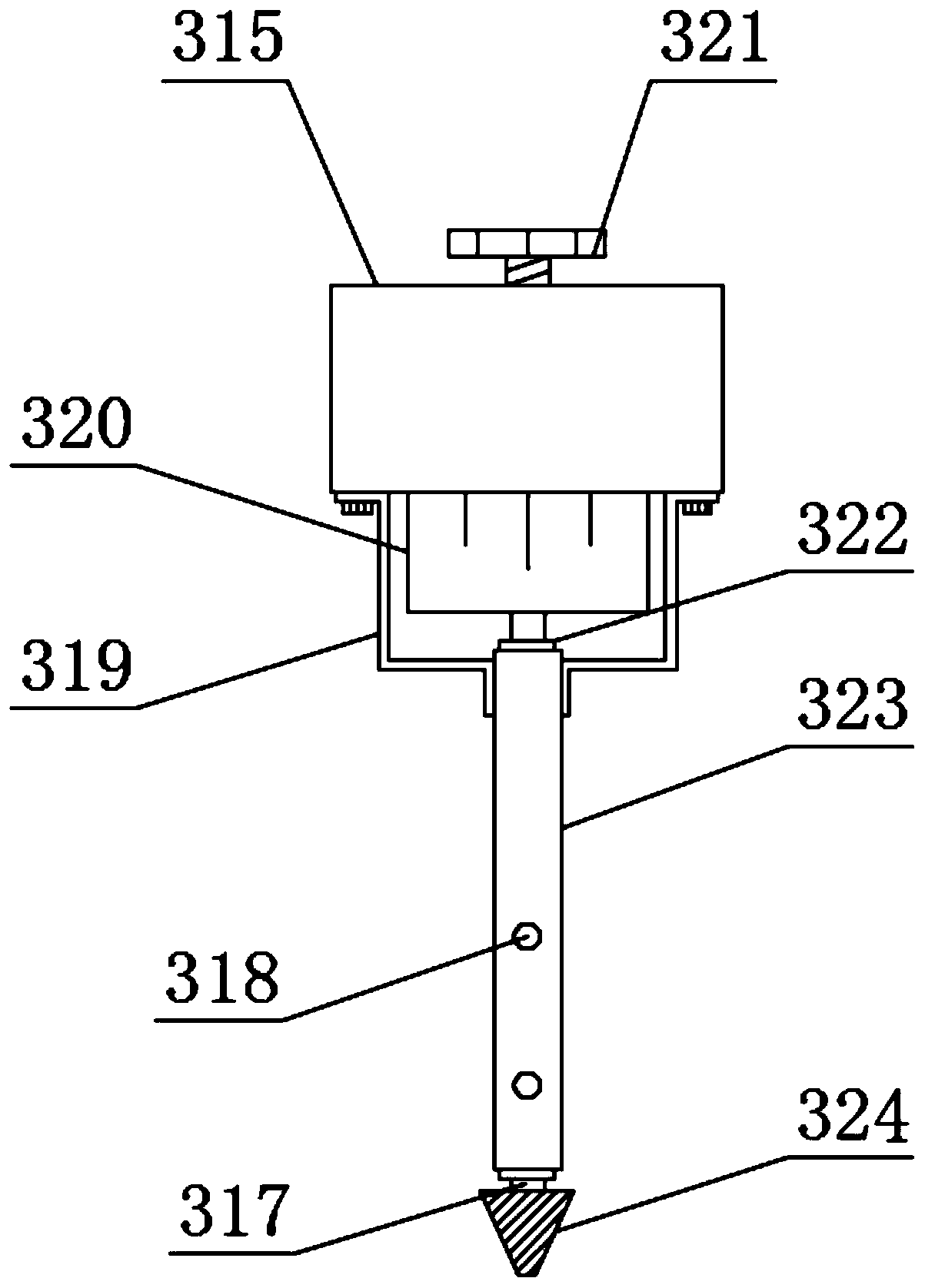 Punching device for agricultural planting