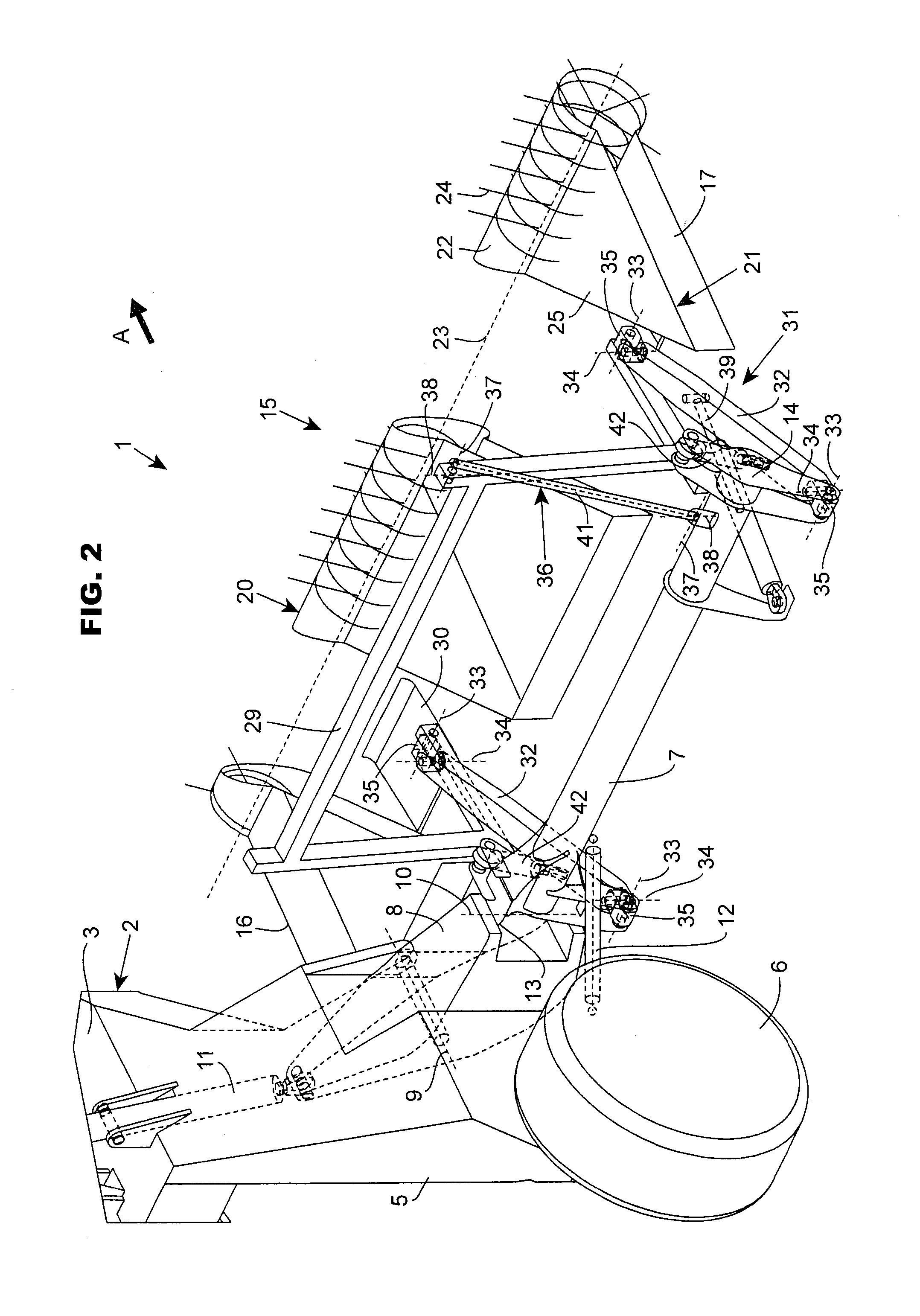 Machine for harvesting fodder