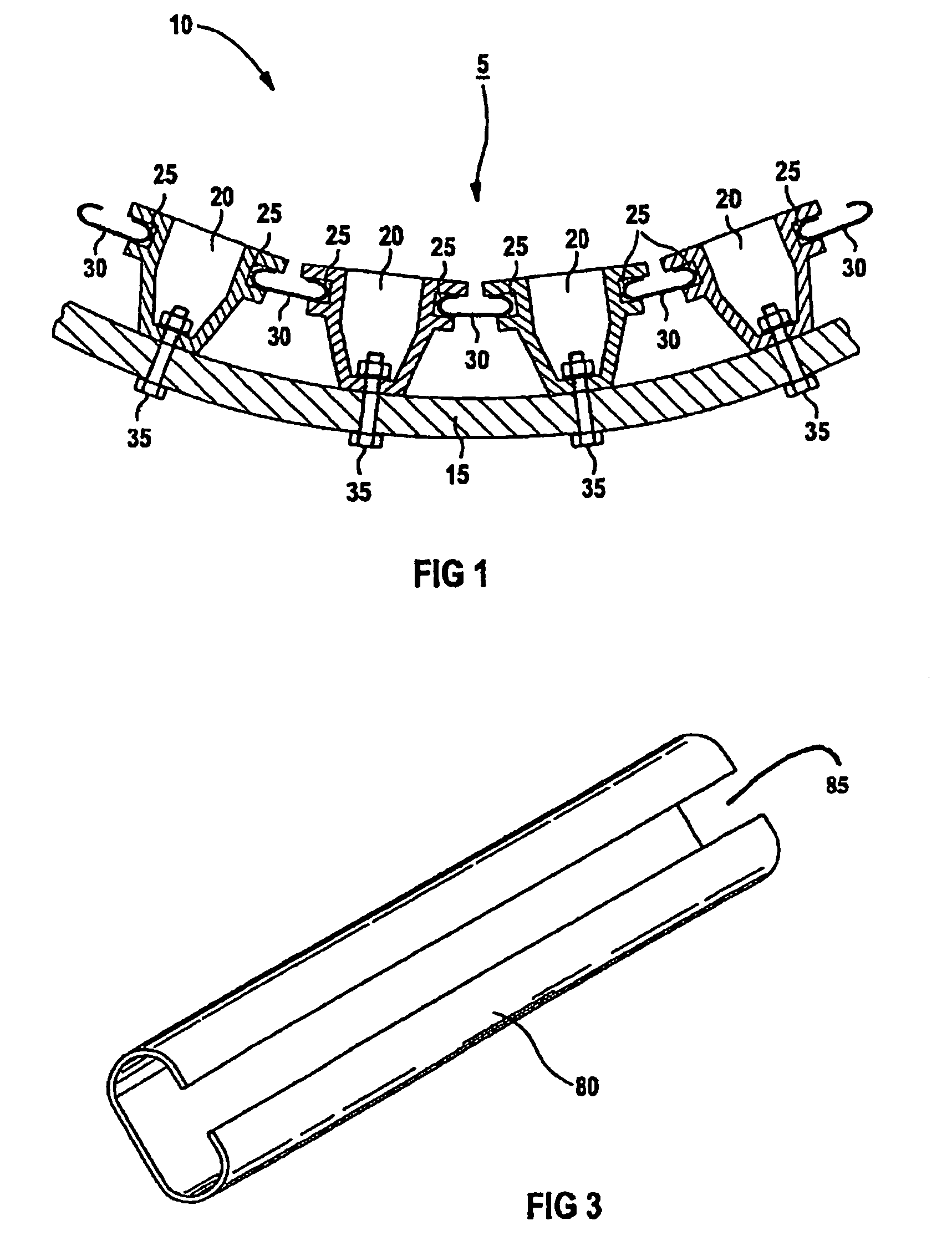 Heat shield arrangement for a hot-gas conducting component, in particular for structural pieces of gas turbines and method for production of said arrangement