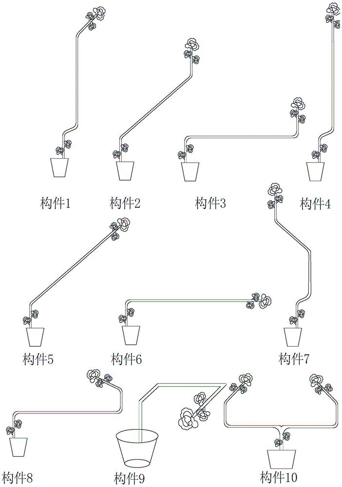 Method for quickly constructing combined big tree by small trees and tree building