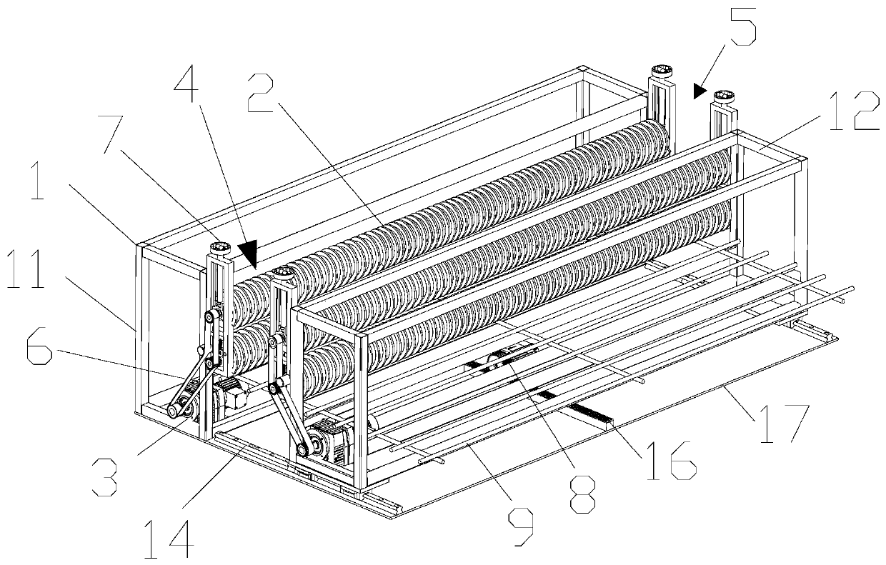 Stirrup feeding device for welding steel reinforcement cages