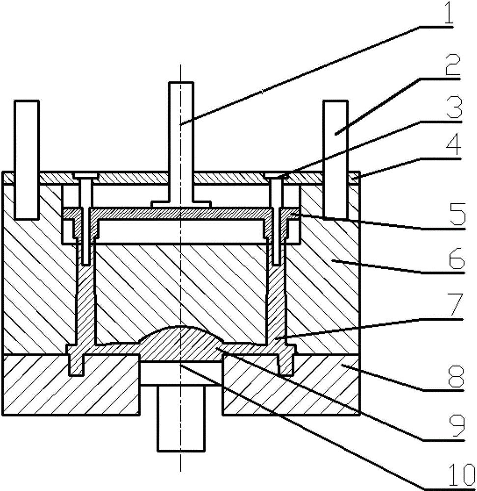 A compressor crankshaft semi-solid squeeze casting forming mold and forming process