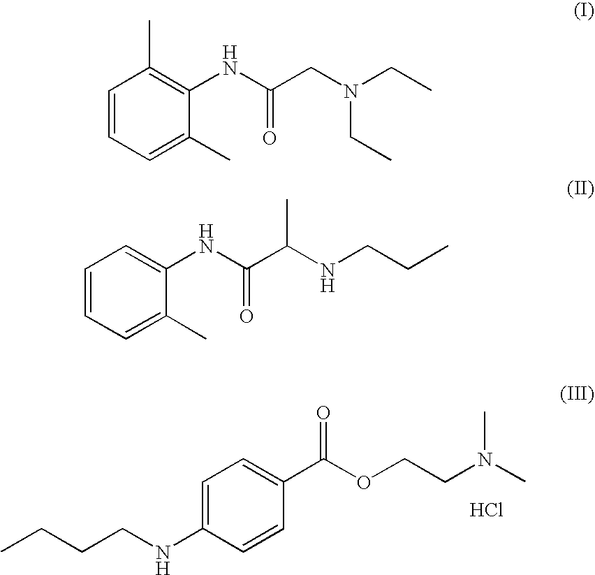 Anesthetic composition for topical administration comprising lidocaine, prilocaine and tetracaine