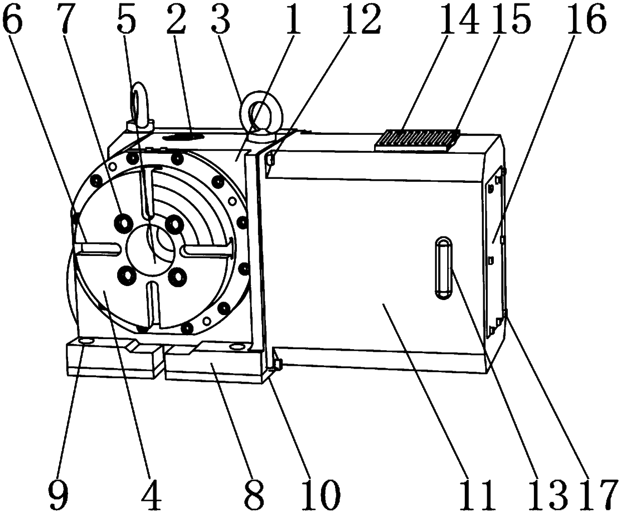 Universal numerical control machine tool fourth shaft