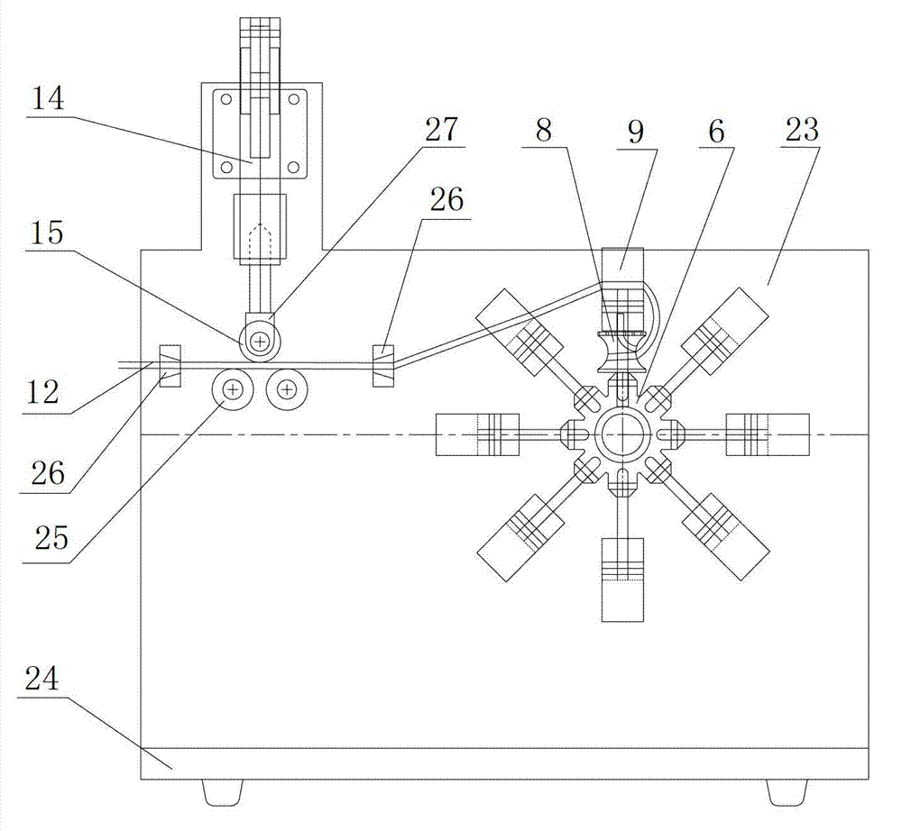 Manual winding device for cold stop pipe