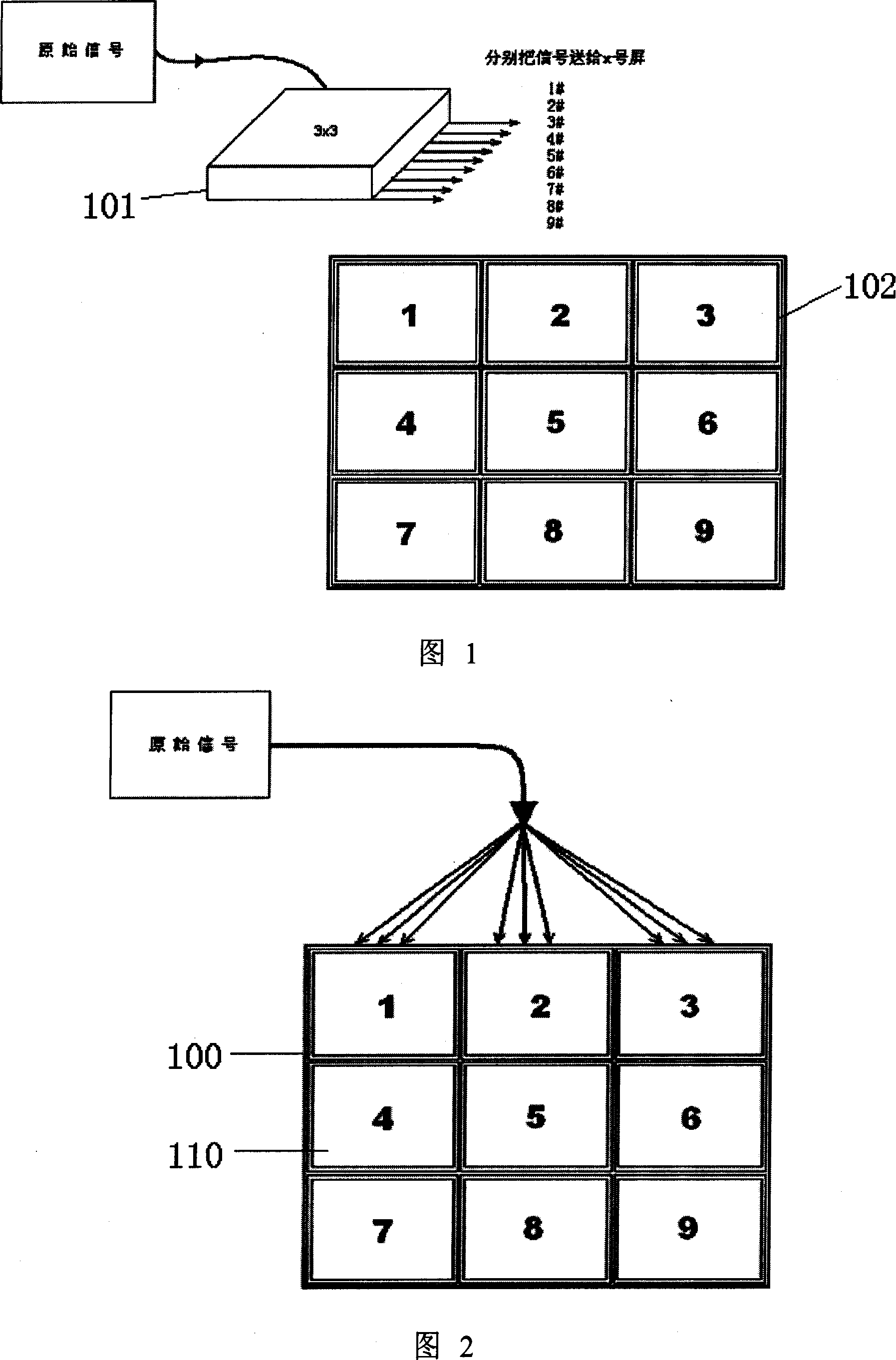 A method for displaying image of multi-picture combined TV wall