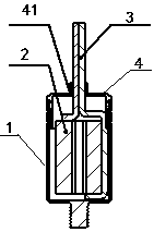 Capacitor with outgoing line and welding sealing process thereof