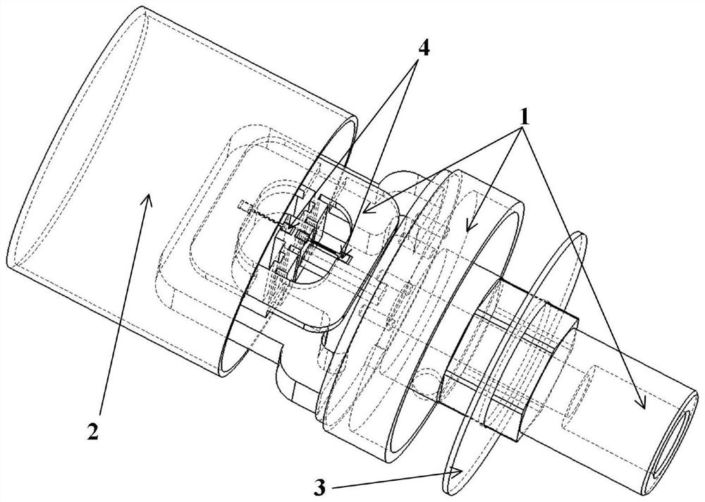 An integrated push-pull structure quartz resonant pressure sensor