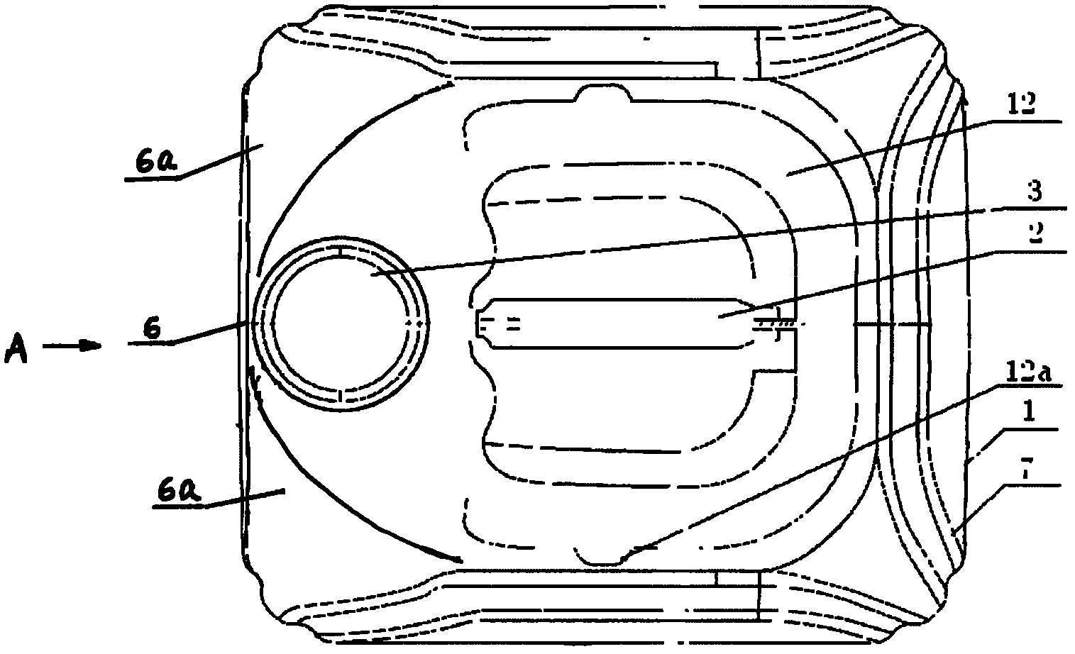 Environment-friendly packaging barrel for residual-free chemical material liquid