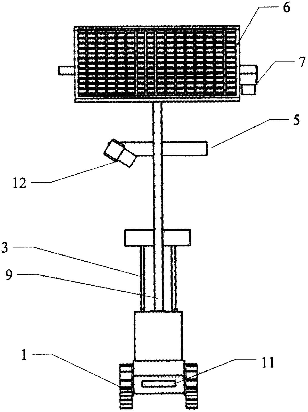 Automatic acquisition device and method for field information of crawler trolley