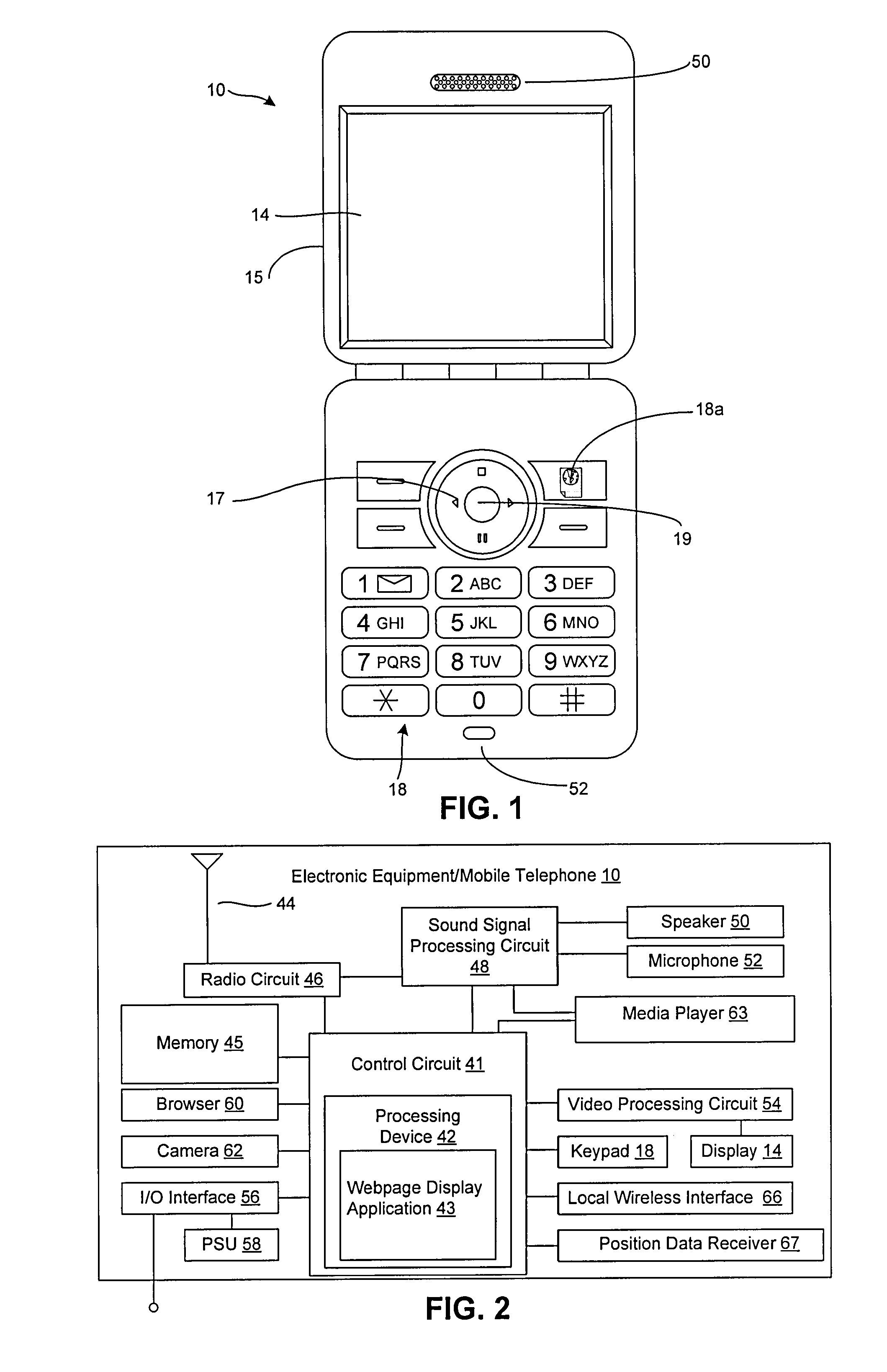 System and method for webpage display in a portable electronic device