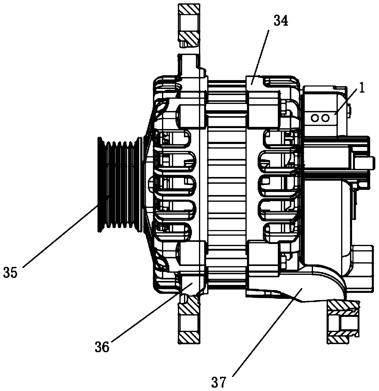 Automobile alternating-current generator and application