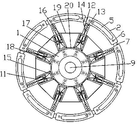 Deformation wheel with pulley and steel cable connection structure