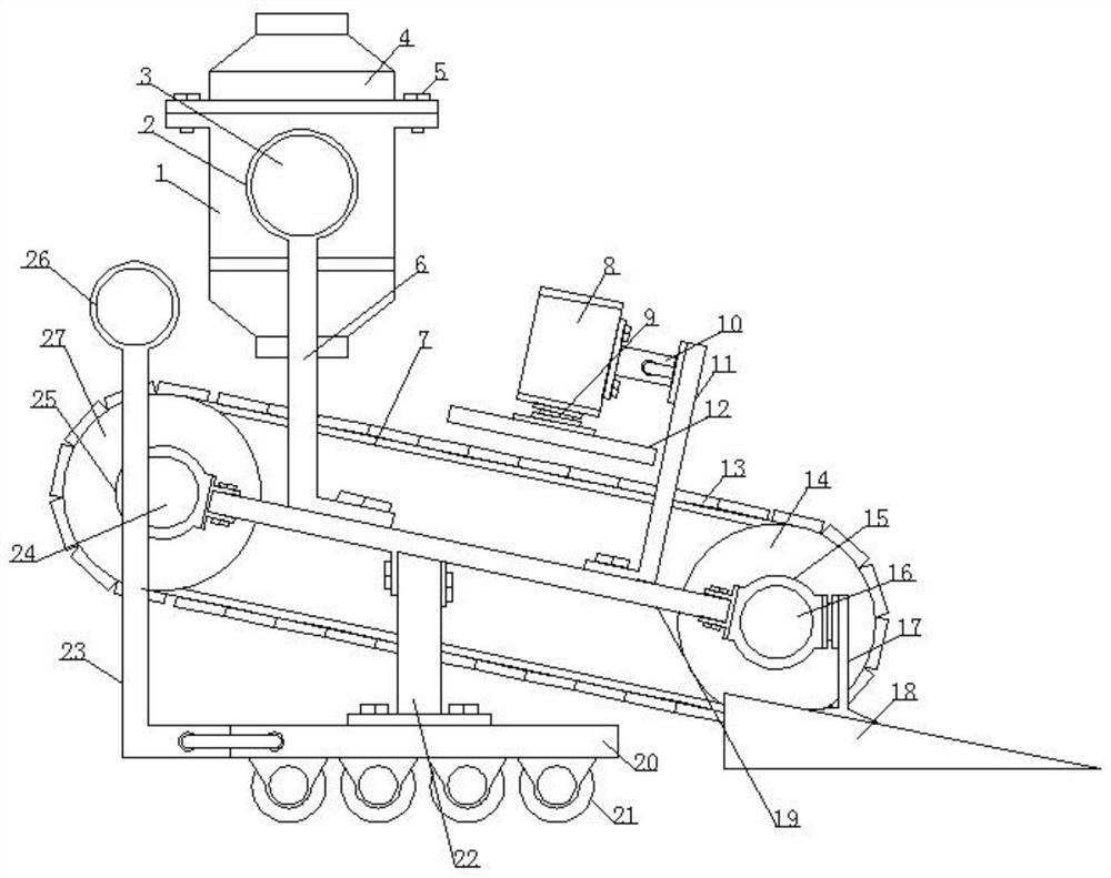 Municipal road brick paving device