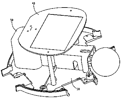 Ball hitting device applied to football robot and football robot