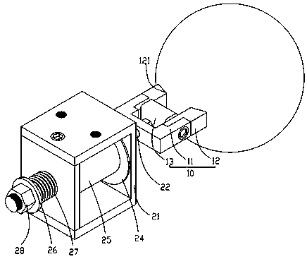 Ball hitting device applied to football robot and football robot