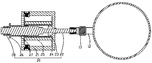 Ball hitting device applied to football robot and football robot