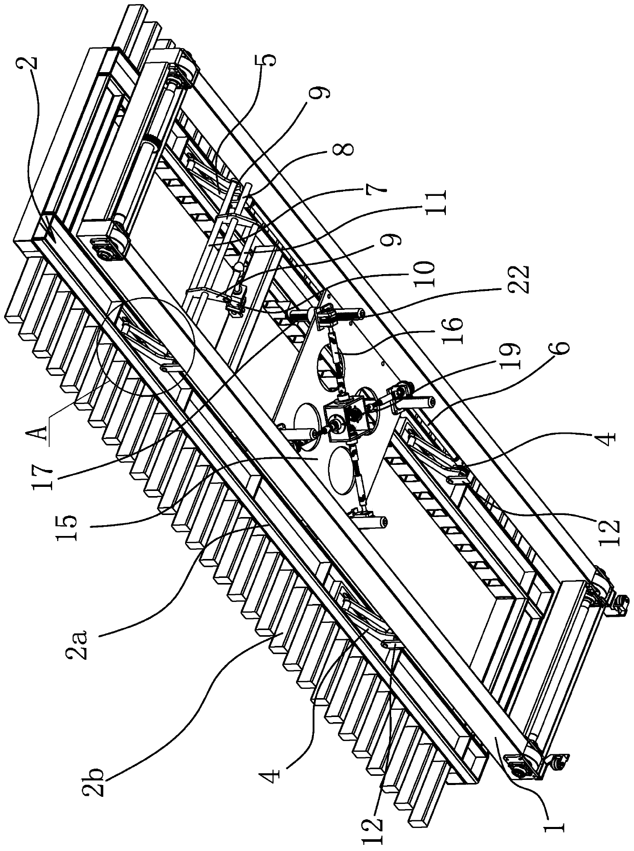 An entry and exit device for a three-dimensional parking garage