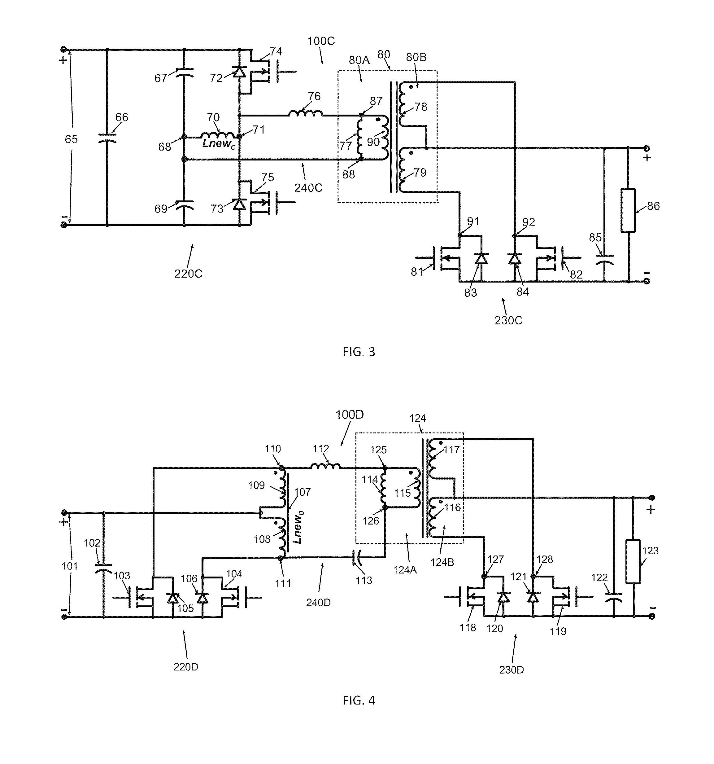 Bi-directional power converter with regulated output and soft switching