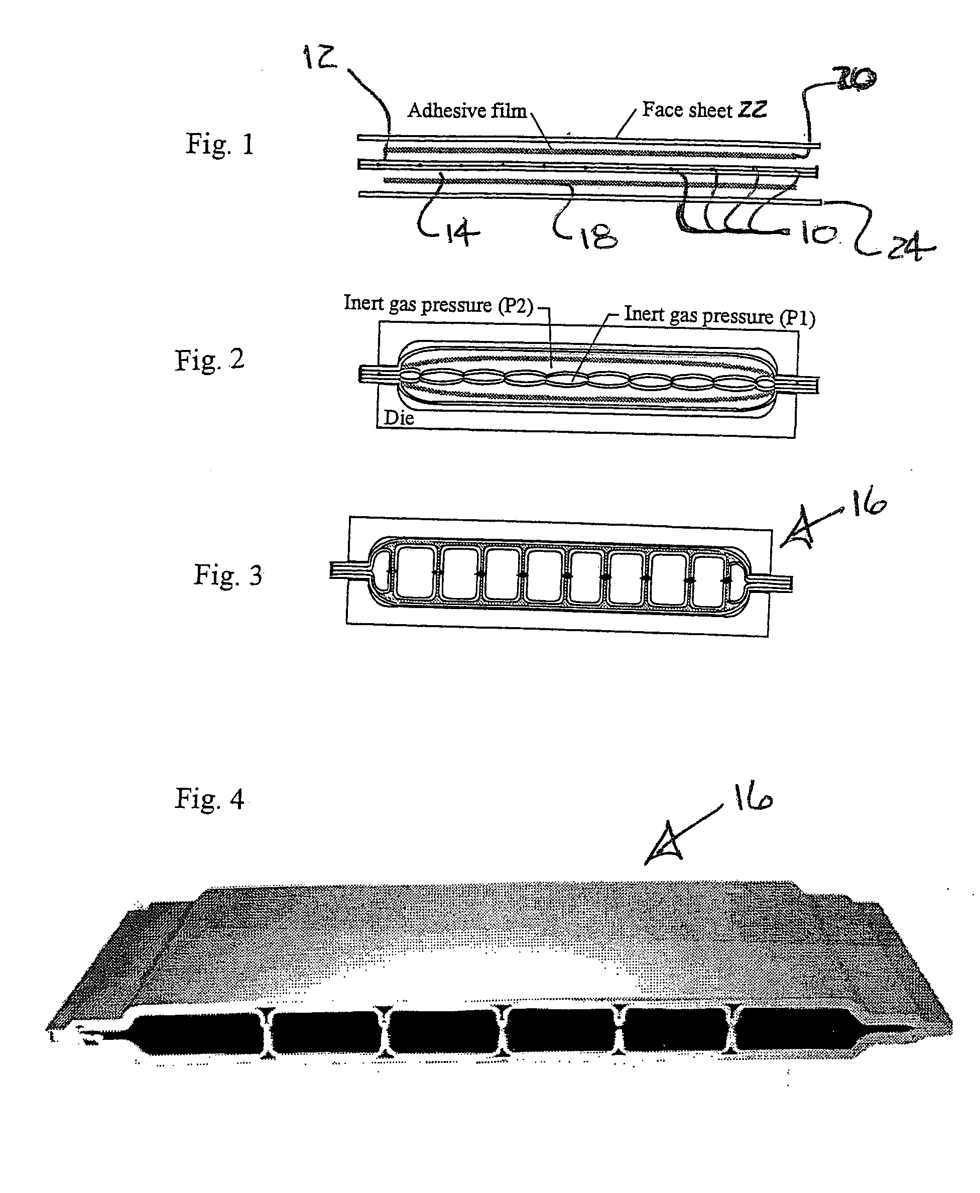 Multisheet sandwich panel using superplastic forming and adhesive bonding