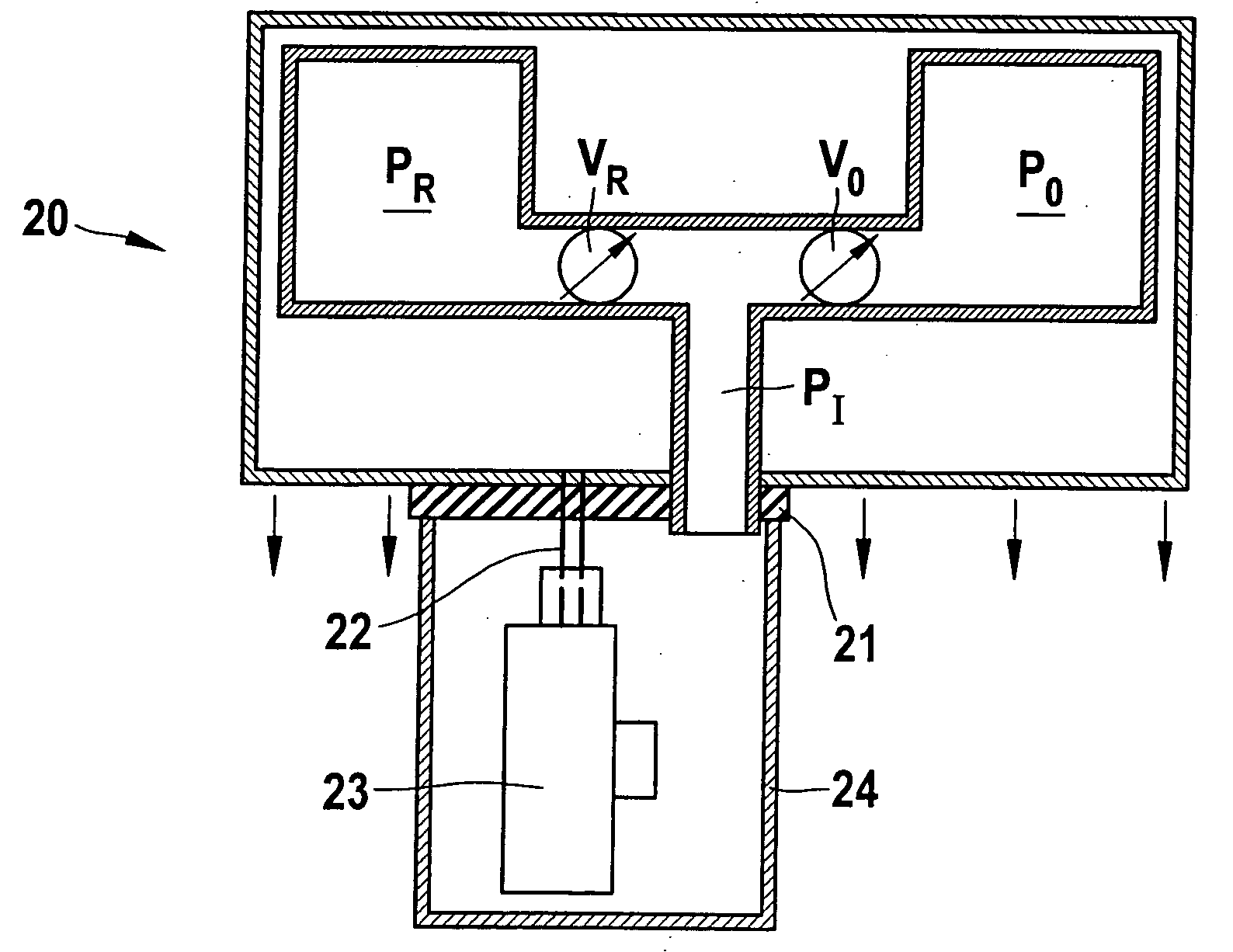 Device for testing at least one pressure sensor