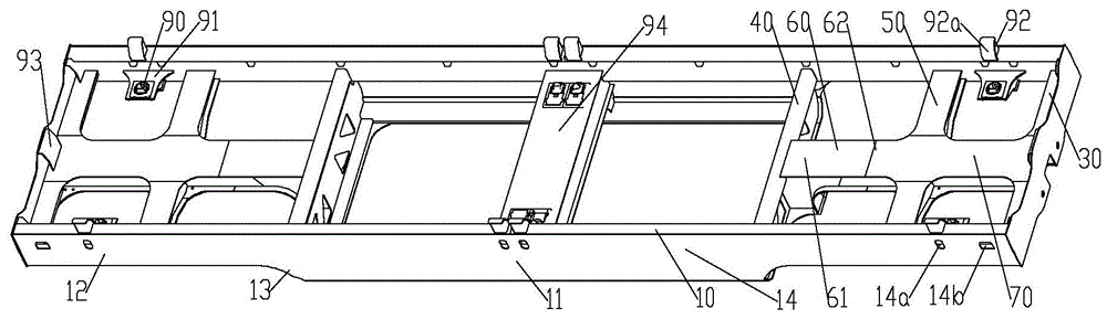 Underframes and vehicles for railway container vehicles