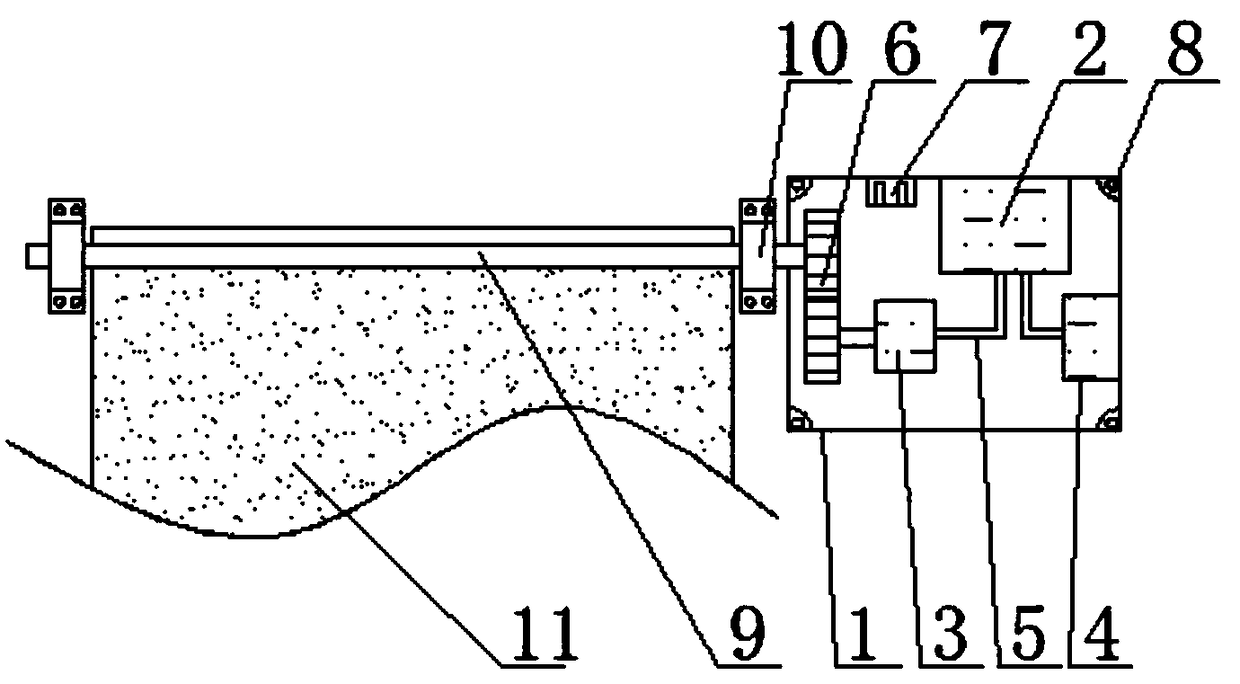 Sun-shading curtain control device for aluminum alloy door and window